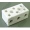 Terminal Block Porcelain 3 Wire Connect | 30A Current Rating | Durable Ceramic Construction | High Heat Resistance | by Tobin
