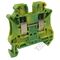UT Terminal Single Level Earth 6mmpe | 1 In/1 Out | Corrosion Resistant Metal | DIN Rail Mount | by Tobin