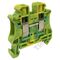 UT Terminal Single Level Earth 10mm² | 76A Rated Current | DIN Rail Mount | by Tobin