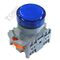 Pilot Light 22mm Hole BA9 12V AC/DC Blue | LED Indicator Light | by Tobin