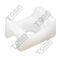 Cable Tie Base White | Durable Plastic | Screw & Push Mount | 5 mm Tie Width | by Tobin