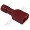Red Female Quick Connect Terminal | 0.5-1.5mm Wire Size | Fully Insulated | 6.3x0.8mm Tab | @Pack of 100 | by Tobin