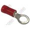Ring Terminal Red 0.5-1.5mm | 5mm Stud Size | 19A Current Rating | Pack of 100 | by Tobin