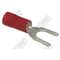 Spade Terminal Red 0.5-1.5mm | 5mm Stud Size | 19A Rated | Pack of 100 | by Tobin