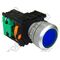 Pushbutton Illuminated 240VAC | Blue LED | 1N/O Contact | Flush Mount | by Tobin