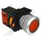 Pushbutton Illuminated 24VAC Red | LED Illumination | 1N/C Contact | Flush Mount | by Tobin