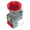 Pushbutton Illuminated Mushroom 240VAC | Red LED | N/C Contact | by Tobin