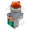 Selector Switch 2 Position Illuminated 24V | LED Amber | Short Design | 1 N/O Contact | by Tobin