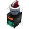 3 Position Illuminated Selector Switch | 240V LED | Red Color | 2 N/O Contacts | by Tobin