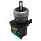 Selector Switch 2 Pos Spring Return | Black Finish | 1 N/O Contact | by Tobin