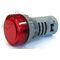 Pilot Light 22mm Hole | 30mm Mount Depth | Red LED | 240V AC | by Tobin