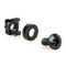 Heavy Duty M6 Cage Nuts, Washer & Screw Set | Black Coated | Pack of 50 | by SERVEREDGE