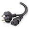 1m Aus 3 Pin Wall to IEC C13 Power Cable | 250V Voltage Rating | 10A Current Rating | by SERVEREDGE