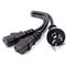 2m Aus 3 Mains Plug to 2 X IEC C13 Y Splitter Cable | Dual IEC C13 Connectors | Durable Construction | by SERVEREDGE