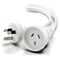 2m Aus 3 Pin Mains Power Extension Cable | White Color | 3 Pin Male to Female | Flexible Power Extension | by SERVEREDGE