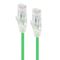 1m Green Ultra Slim Cat6 Network Cable | 28AWG UTP | 50u Gold Plated Connectors | Flexible Design | by SERVEREDGE