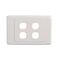 4 Gang Wall Plate | Clipsal Compatible | Durable White Finish | 4 Gang Configuration | by SERVEREDGE