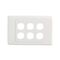 6 Gang Wall Plate | Clipsal Compatible | Durable Plastic | White Finish | by SERVEREDGE