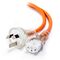 2m Medical Power Cable | Australian 3 Pin Mains Plug | IEC C1 Connector | Insulated Pins for Safety | by SERVEREDGE