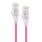 Ultra Slim Cat6 Network Cable | 28AWG | 50u Gold Plated Connectors | Pink Color | by SERVEREDGE