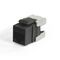 Universal Cat6A UTP RJ45 Modular Keystone Jack | QUICK TOOL Compatible | Black | @Pack of 10 | by SERVEREDGE