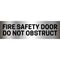 Fire Safety Door Do Not Obstruct Sign | Durable Plastic/Metal | High Contrast Visibility | Black & Silver | by Fire Factory Australia