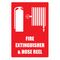 Fire Extinguisher & Hose Reel Sign | Large Size for High Visibility | Durable Weather-Resistant Plastic | Red and White | by Fire Factory Australia