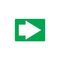 Directional Arrow Sign (GREEN) | Durable Plastic | Compact Size | by Fire Factory Australia
