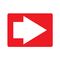 Directional Arrow (RED) Sign | High Visibility | Durable Plastic | Compact Size | by Fire Factory Australia