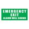 Emergency Exit Sign with Alarm | Green Color | Durable Plastic | Integrated Audible Alarm | by Fire Factory Australia
