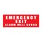 Emergency Exit Sign with Alarm | Red Color | 320mm x 120mm | by Fire Factory Australia