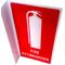 Fire Extinguisher Angled Location Sign | Medium Size | Durable Plastic or Metal | Complies with Fire Safety Standards | by Fire Factory Australia