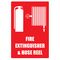 Fire Extinguisher & Hose Reel Angle Sign | Durable Weather-Resistant Plastic | High Contrast Visibility | by Fire Factory Australia