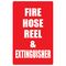 Fire Hose Reel & Extinguisher Angle Sign | Compact Size | Durable Weather-Resistant Plastic | Red & White | by Fire Factory Australia