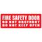 Fire Safety Door Sign | Do Not Obstruct & Keep Open | Durable Plastic/Metal | Red Background | by Fire Factory Australia