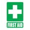 First Aid Sign for Vehicle | Self-Adhesive | Weather-Resistant Vinyl | Clear First Aid Symbol | @100mm x 150mm | by Fire Factory Australia