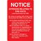 Fire Exit Notice Sign | Durable Plastic | Complies with Fire Safety Regulations | 155mm x 230mm | by Fire Factory Australia