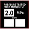Pressure Test Sticker | 2.0MPa Rating | Durable Adhesive | Weather-Resistant Material | by Fire Factory Australia