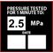 Pressure Test Sticker | 2.5MPa Rating | Durable Adhesive | Easy Application | by Fire Factory Australia