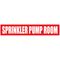 Sprinkler Pump Room Red Strip | High Visibility | Durable Plastic | Fire Safety Signage | by Fire Factory Australia