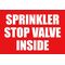 Sprinkler Stop Valve Inside Sign | High Visibility Red & White | Durable Material | Wall Mountable | by Fire Factory Australia