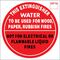 Water Extinguisher Identification Sign Sticker | Durable Weather-Resistant | 193mm x 193mm | by Fire Factory Australia