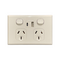 Tesla Double Powerpoint + Dual USB A+C Charger White