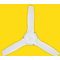 Flair DC Ceiling Fan | 3 ABS Blades | 36 Inch White | Energy Efficient | by Fantech