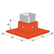 Strut Base Plate Square 100x100x40mm HDG