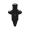 Push-in Rivet with Cap | High Strength & Quick Installation | Rounded Design | Black | @Pack of 25 | by Wurth