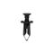 Push In Rivet with Cap Tapered | High Retention Force | Easy Installation | Black | @Pack of 25 | by Wurth