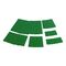Tarpaulin Repair System Patch Set | 32 Self-Adhesive Pieces | UV-Resistant & High Bonding Strength | Emerald Green | by Wurth