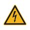 Safety and Warning Sign | Dangerous Electrical Voltage | Self-Adhesive | High Visibility Black & Yellow | @Pack of 50 | by Wurth