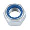 Hexagon Nut Low Profile DIN 985 | Zinc Plated Blue Passivated | Clamping Piece Non-Metal Insert | @Pack of 50 | by Wurth